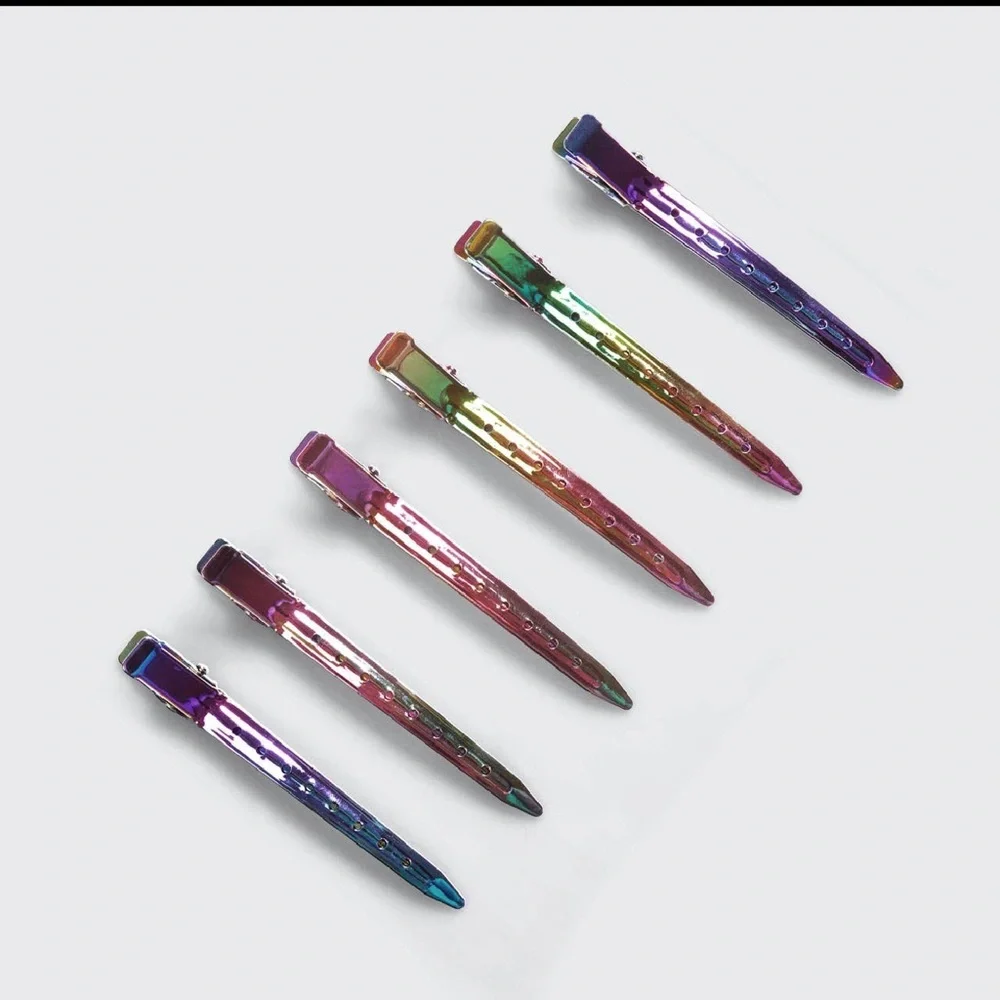 NWT 6 Piece Iridescent Styling Hair Clips